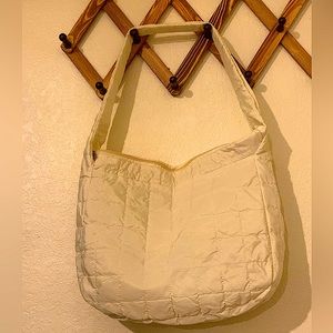 New!! Cream Colored Tote Water Resistant Shoulder Bag